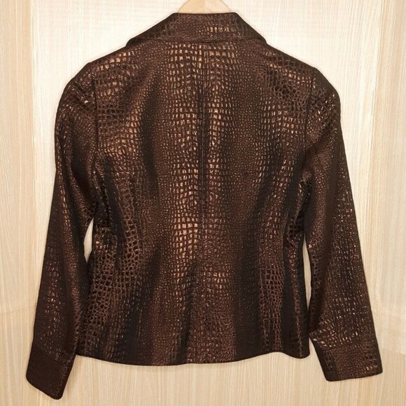 Anthracite Brown Metallic Blazer. 2 - Picture 2 of 6